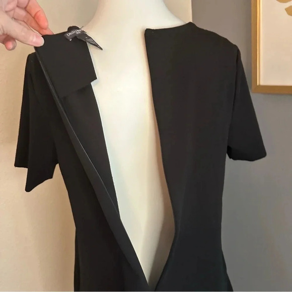 Chelsea & Theodore Embroidered Floral Black Mini Dress Size 10 - Picture 4 of 8